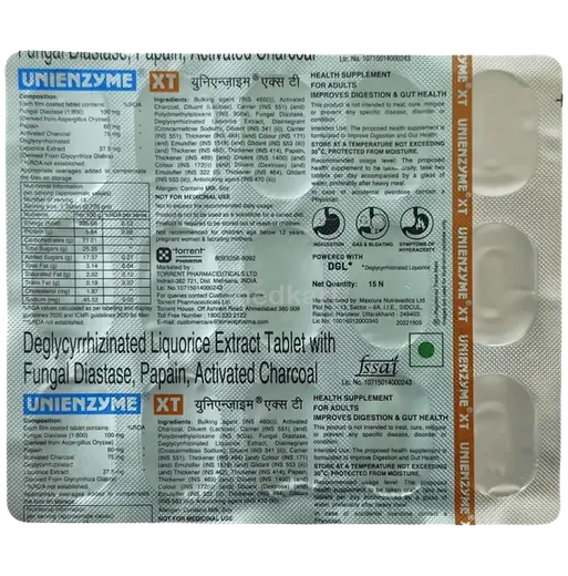 unienzyme xt tablet 15's